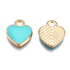 Alloy Enamel Charms X-ENAM-S121-041F-2