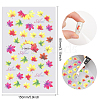 Olycraft 6 Sheets 6 Style Maple Leaf Nail Art Stickers Decals MRMJ-OC0003-57B-2