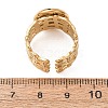 Woven Bezel 304 Stainless Steel Cuff Ring Components SA-CBAD8FA-01G-03-3