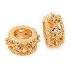 Brass Micro Pave Cubic Zirconia European Beads KK-K378-39G-2