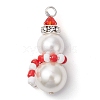 Shell Pearl & Glass Seed Beaded Pendants PALLOY-TA00167-4