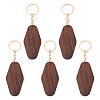 Walnut Wood Pendant Keychains KEYC-TAC0034-06B-1