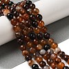 Dyed & Heated Natural Banded Agate Beads Strands G-P539-F01-02-2