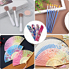 8Pcs 4 Styles Silk Cloth Floral Print Chinese Folding Fan Storage Bags ABAG-CY0001-06-5