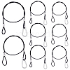 Unicraftale 8Pcs 2 Style 304 Stainless Steel Stage Lights Safety Cable FIND-UN0001-48-1