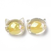 UV Plating Rainbow Iridescent Acrylic Beads OACR-H015-05C-3