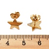 Ion Plating(IP) Star 304 Stainless Steel Stud Earrings EJEW-Z040-58G-3