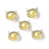 UV Plating Rainbow Iridescent Acrylic Beads OACR-H015-05C-1