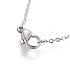 304 Stainless Steel Pendant Necklaces STAS-I111-08-4