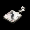 Glass Locket Pendants KK-F868-04P-3