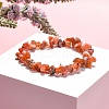 Carnelian(Dyed) Chips Stretch Bracelets BJEW-JB01308-04-1