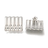 304 Stainless Steel Curved Rectangle Stud Earrings for Women EJEW-S227-54P-1