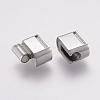 Tarnish Resistant 304 Stainless Steel Magnetic Clasps with Glue-in Ends STAS-F122-23P-3