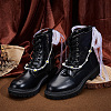 2Pcs Plastic Bead Snow Boot Decoration FIND-GF0009-08A-4
