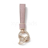 Microfiber & Zinc Alloy & Crystal Rhinestone Keychain KEYC-G062-01C-2