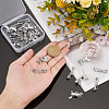 20Pcs 2 Size Bowknot Brass Brooches Findings KK-BC0008-22-3