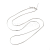Anti-Tarnish Rhodium Plated 925 Sterling Silver Chain Necklaces STER-F039-15P-2