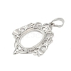 Brass Pendant Cabochon Settings KK-S521-15P-2