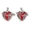 Heart Brass Enamel Prayer Box Pendants KK-24X21-2