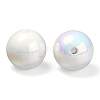 UV Plating Rainbow Iridescent Acrylic Beads PACR-E001-04I-3