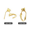 Brass Clip-on Earring Converters Findings X-KK-Q115-G-3