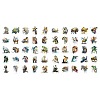 50Pcs Animal PVC Self Adhesive Cartoon Stickers STIC-B001-17-3