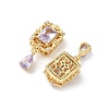 Brass Micro Pave Cubic Zirconia Beads KK-Z139-03G-3