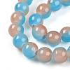 Baking Paint Imitation Jade Glass Round Bead Strands DGLA-N003-8mm-06-3