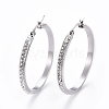 304 Stainless Steel Big Hoop Earrings EJEW-L232-036D-P-1