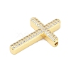 Brass Micro Pave Cubic Zirconia Beads KK-H203-11A-G-2