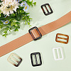 Gorgecraft 20Pcs 5 Colors Rectangle Resin Buckle Clasps FIND-GF0004-56-4