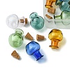 10Pcs 5 Colors Round Glass Cork Bottles Ornament GLAA-FS0001-73-3