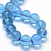 Baking Painted Transparent Glass Round Bead Strands DGLA-Q022-8mm-06-2