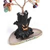 Halloween Theme Natural Mixed Gemstone Chips Tree of Life Decorations DJEW-B013-02A-3