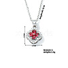 Chic Colorful Clover Pendant Necklace with Sparkling Diamonds YY8832-3-1