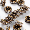 Brass Rhinestone Spacer Beads RB-A014-L6mm-01AB-NF-1