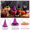 CRASPIRE 12Pcs 2 Colors Polyester Witch Hats AJEW-CP0005-50-4