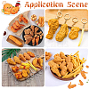 6Pcs Artificial Plastic Fried Chicken Leg Model DJEW-SC0001-17A-6
