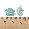 Iridescent Acrylic Bead Caps X-OACR-C021-08D-3