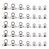 Craftdady 140Pcs 7 Style 304 Stainless Steel Bead Cap Pendant Bails STAS-CD0001-12-7