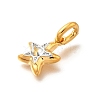 Brass Micro Pave Cubic Zirconia Pendants KK-S517-01A-G-2