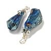 Electroplated Platinum Palted Copper Wire Wrapped Natural Quartz Crystal Pendants G-L133-07I-2