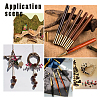   12 Pcs 12 Colors Wood Stick WOOD-PH0001-51-3