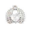 Brass Micro Pave Cubic Zirconia Charms LS-ZIRC-P122-01B-P01-1