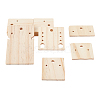  20Pcs 5 Styles Wooden Earring Organizer Boards EDIS-NB0001-07-1