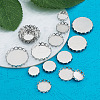 Craftdady 150Pcs 5 Styles 316 Surgical Stainless Steel Lace Edge Bezel Cups STAS-CD0001-09-4
