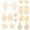 SUNNYCLUE 16Pcs 8 Style 201 & 304 Stainless Steel Pendants STAS-SC0004-57-1