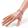 Faceted Rondelle Natural Amethyst Beads Stretch Bracelets BJEW-JB06383-02-3