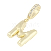 Brass Micro Pave Clear Cubic Zirconia Pendants KK-M289-01M-G-2