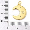 Rack Plating Brass Micro Pave Clear Cubic Zirconia Pendants KK-Z063-31G-3